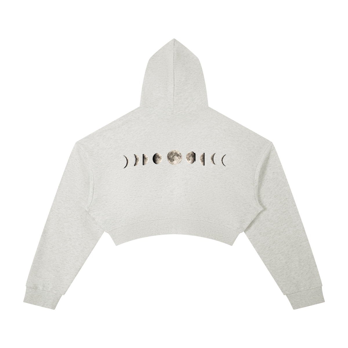 Moon Phases Essential Cropped Hoodie