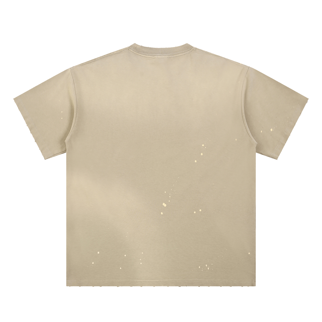 Astral Project Hand-Frayed Sunfade Paint Splatter T-Shirt