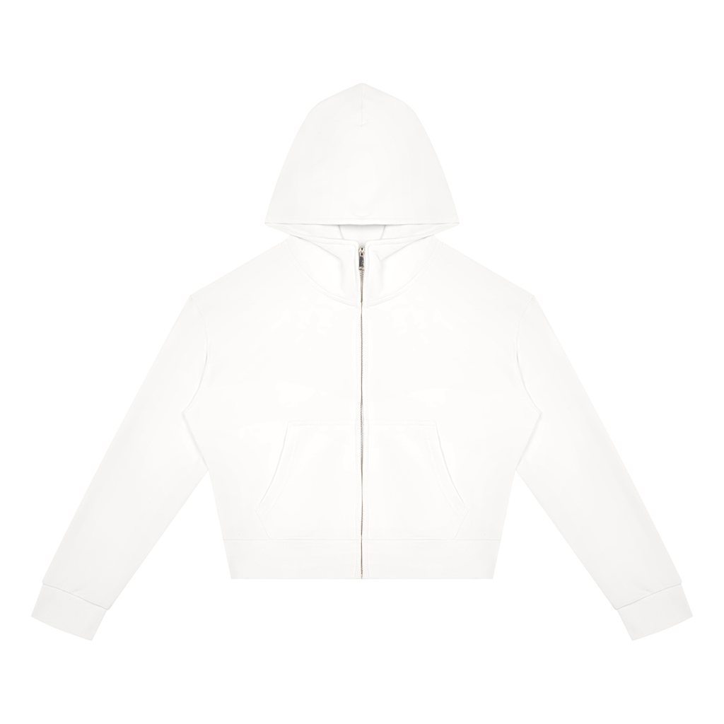 Light Fairy Women's Crop Full Zip Hoodie