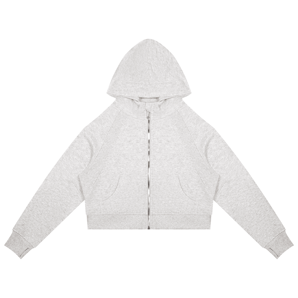 Butterfly Cropped Zip-Through Hoodie