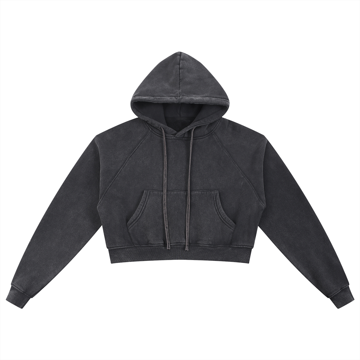 Meditate to Elevate Snow Washed Cropped Hoodie