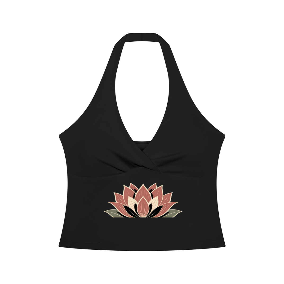 Lotus Women’s Ruched Halter Yoga Tank Top
