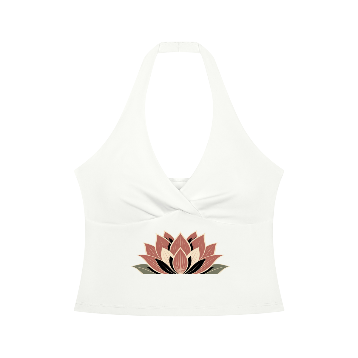 Lotus Women’s Ruched Halter Yoga Tank Top