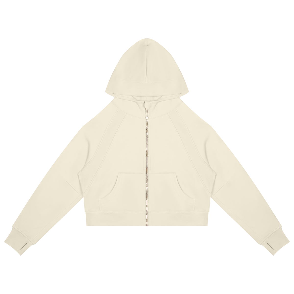 Butterfly Cropped Zip-Through Hoodie