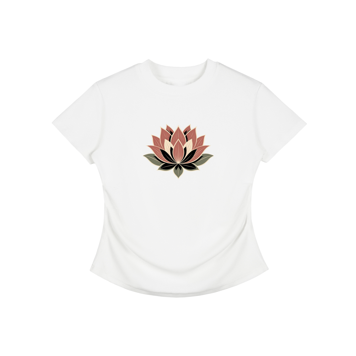 Lotus Vintage Washed Bodycon Cotton T-Shirt