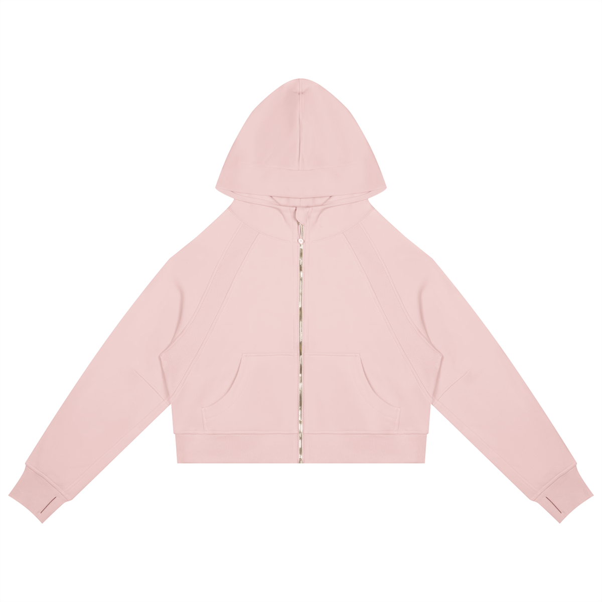 Butterfly Cropped Zip-Through Hoodie