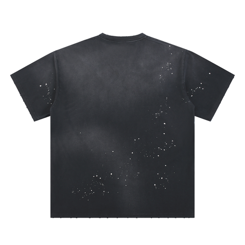 Astral Project Hand-Frayed Sunfade Paint Splatter T-Shirt
