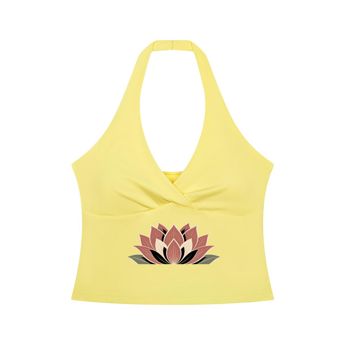 Lotus Women’s Ruched Halter Yoga Tank Top
