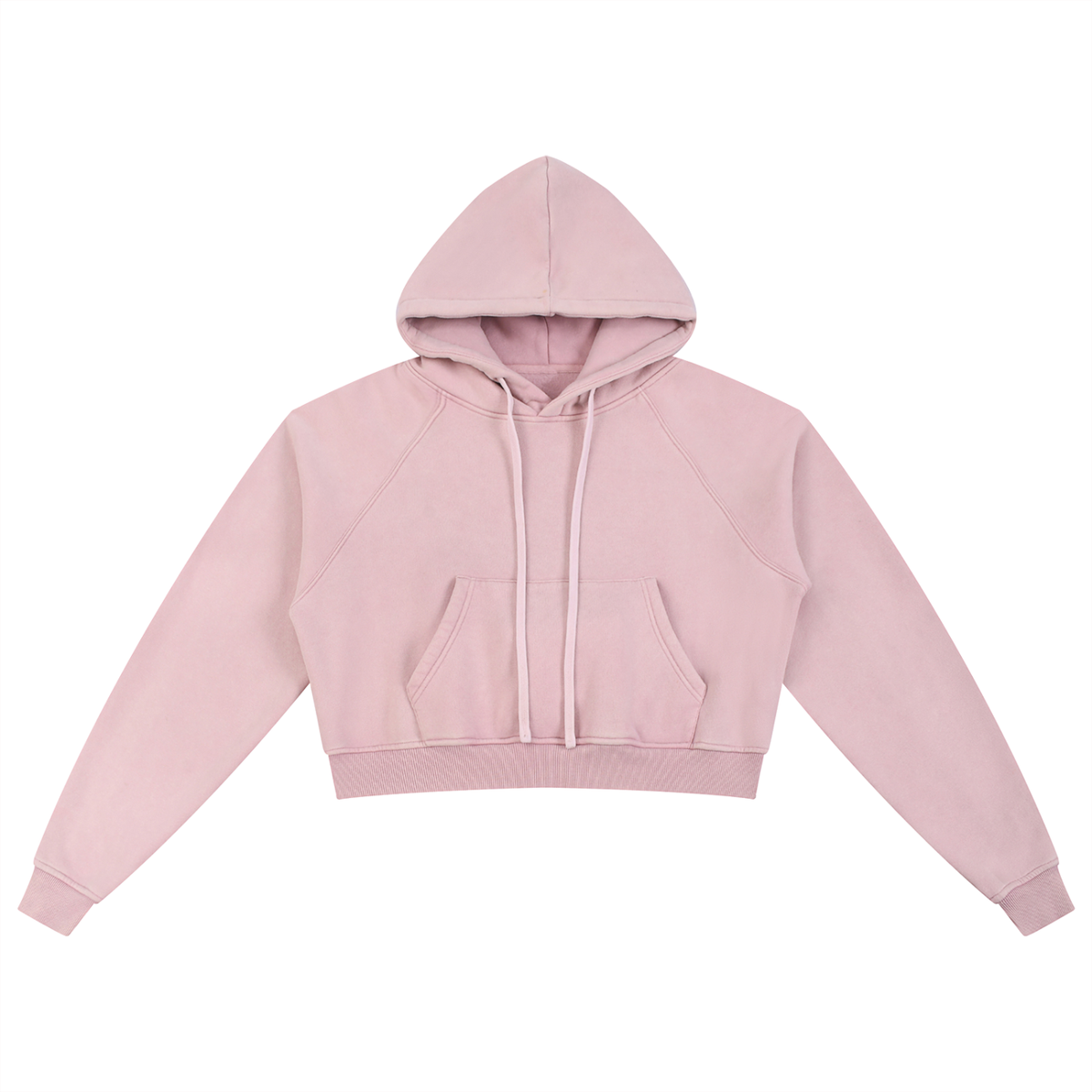 Meditate to Elevate Snow Washed Cropped Hoodie