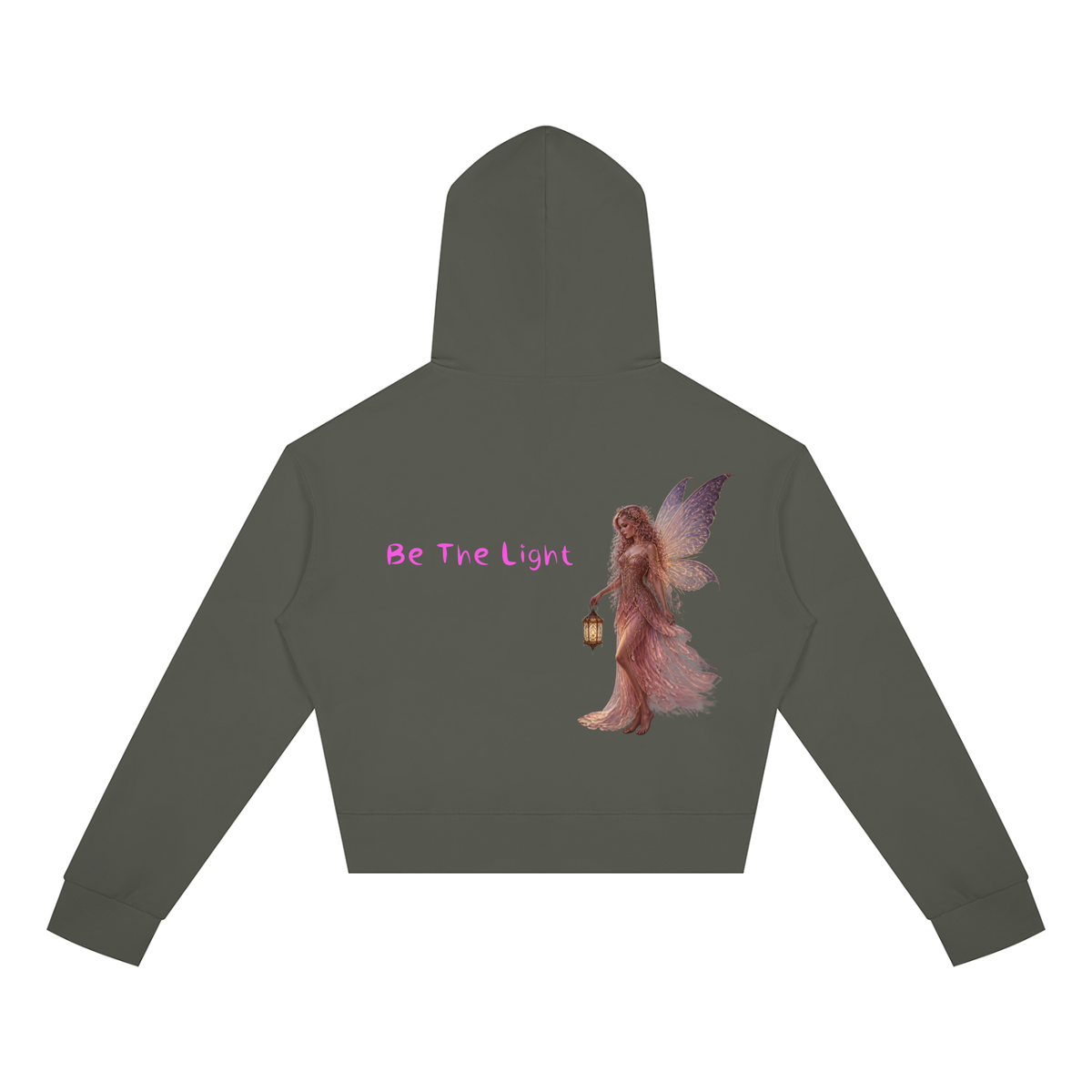 Light Fairy Women's Crop Full Zip Hoodie