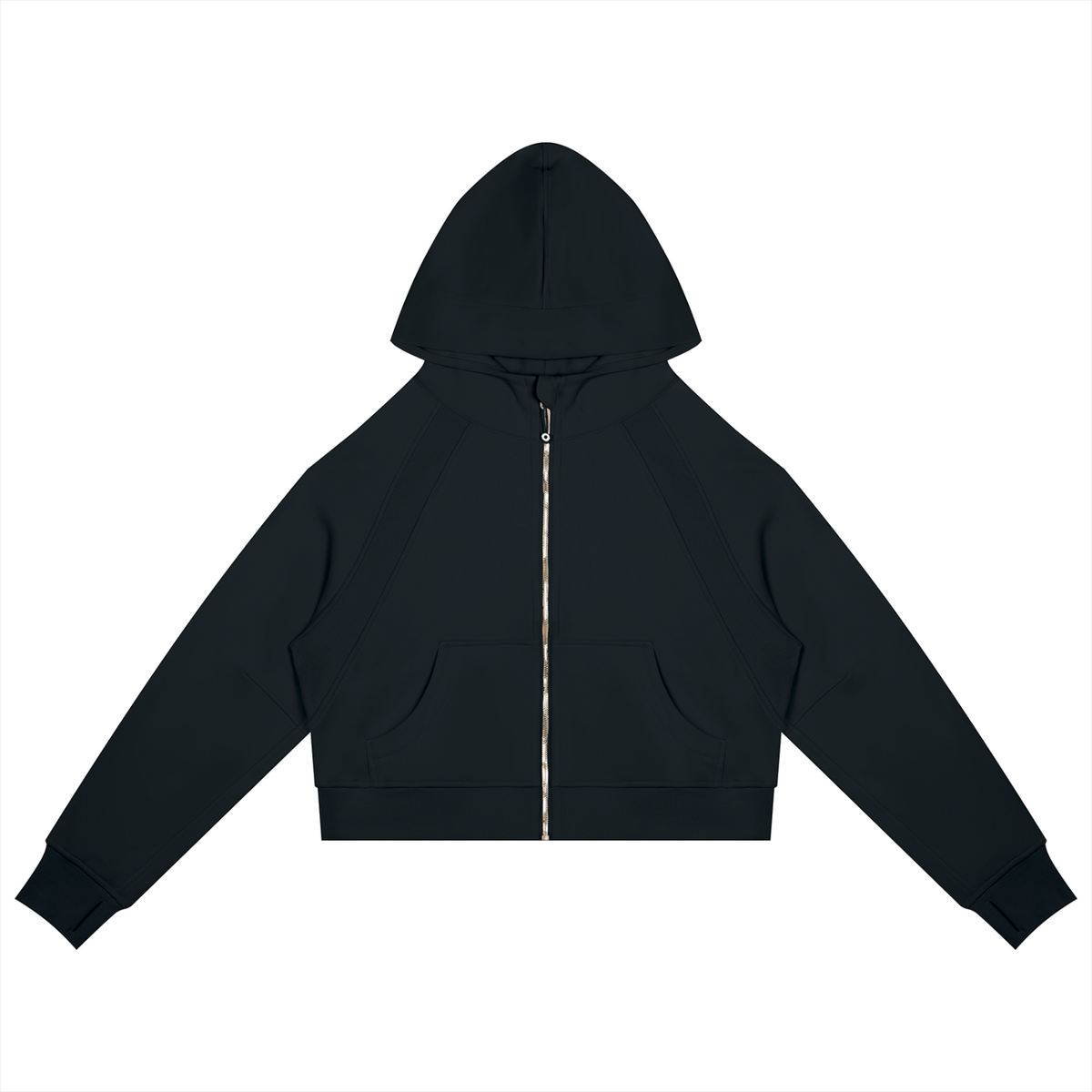 Butterfly Cropped Zip-Through Hoodie