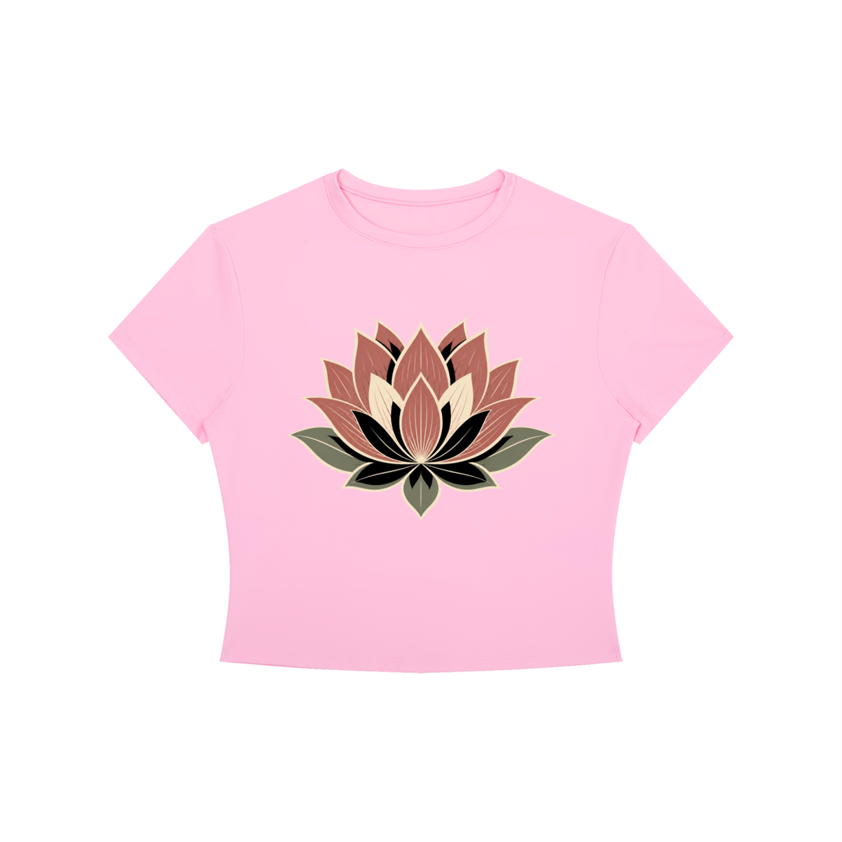 Lotus Women's Crewneck Crop T-Shirt