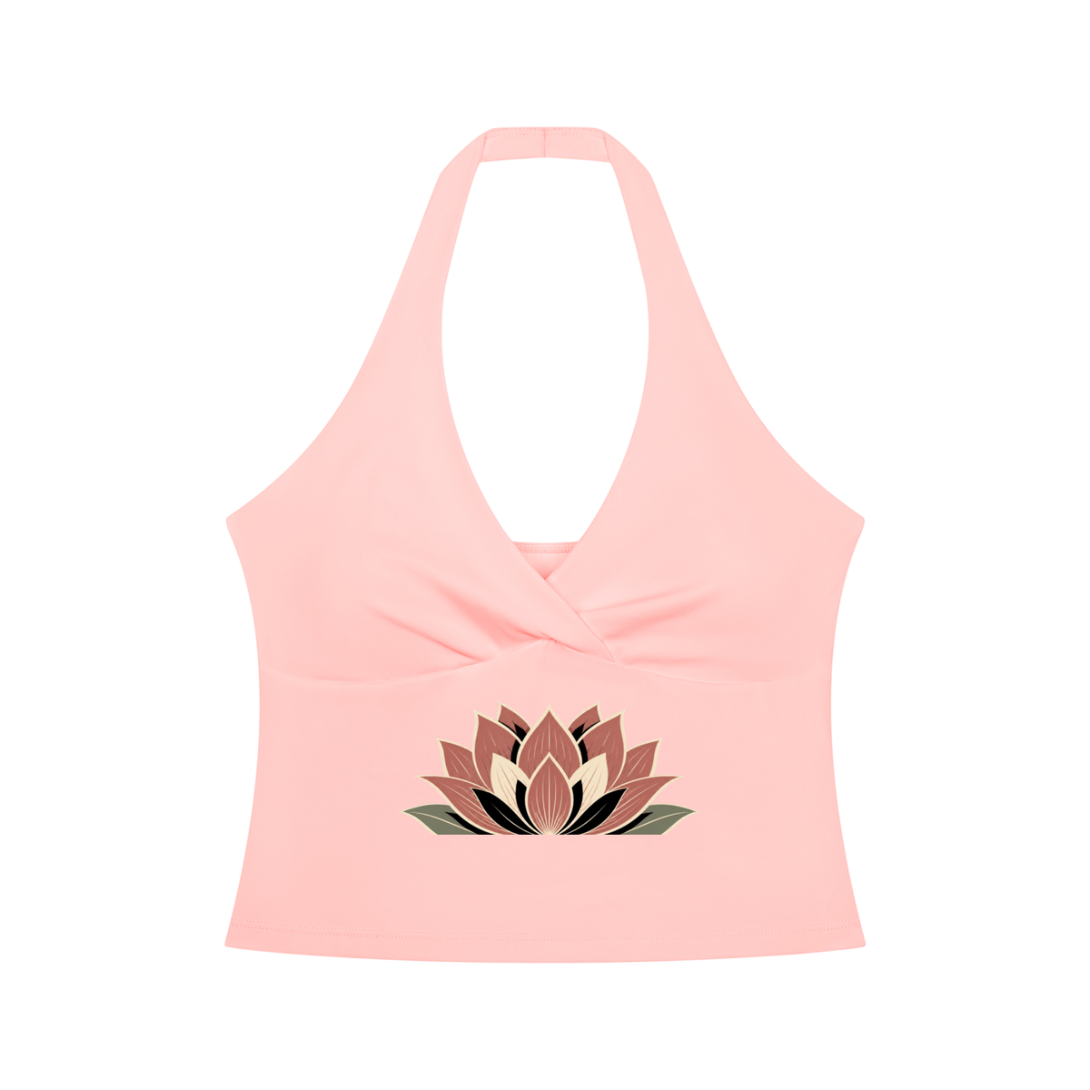 Lotus Women’s Ruched Halter Yoga Tank Top