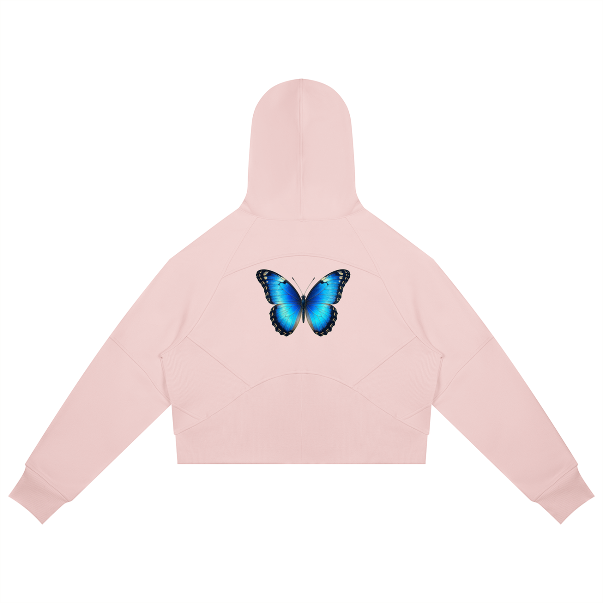 Butterfly Cropped Zip-Through Hoodie