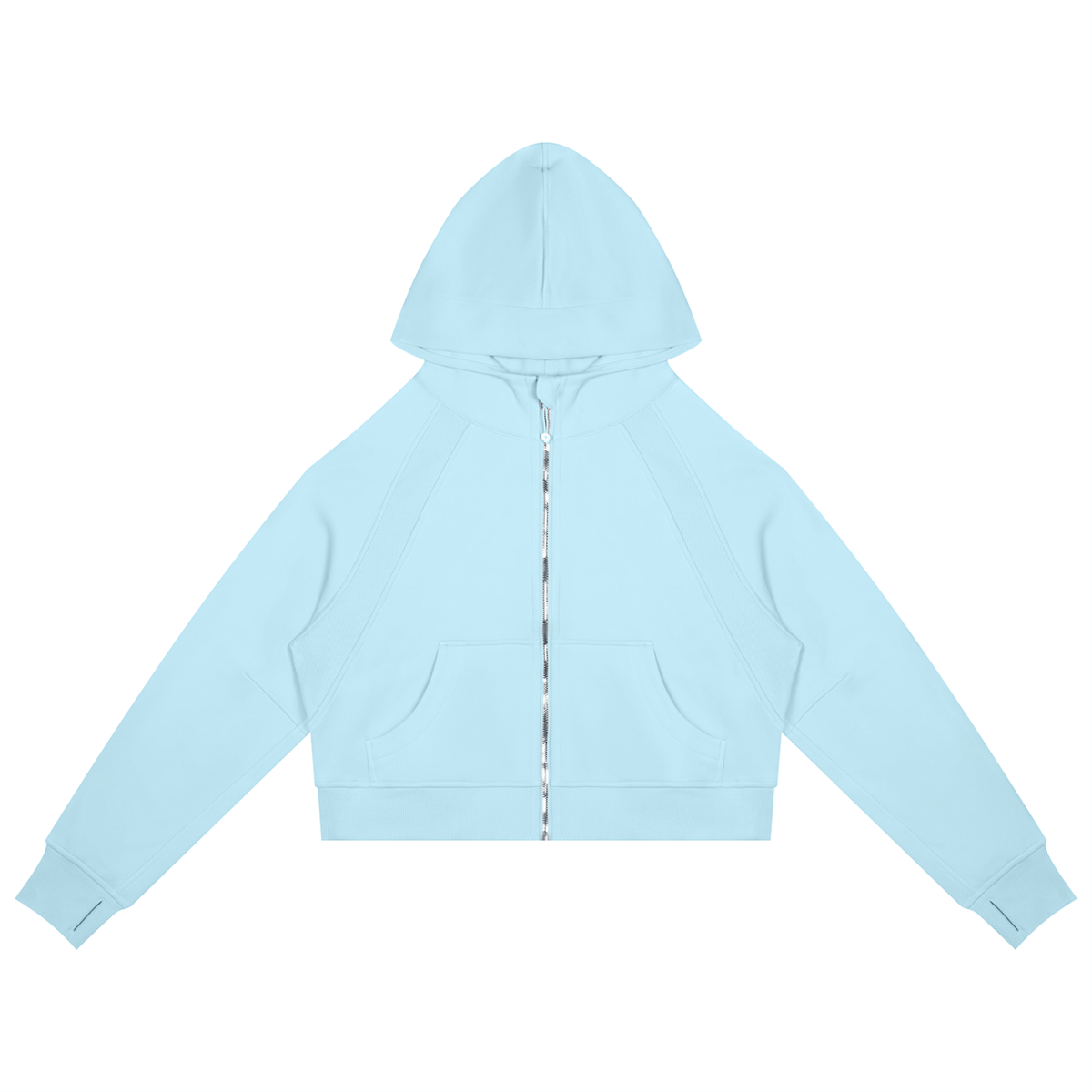 Butterfly Cropped Zip-Through Hoodie